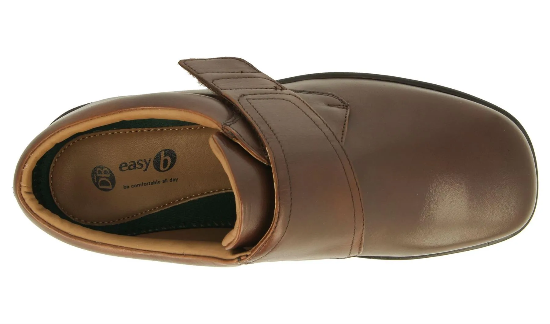 DB Shoes Women's Wide Fit (2V) Benny Shoes in Brown, Size 6 to 14