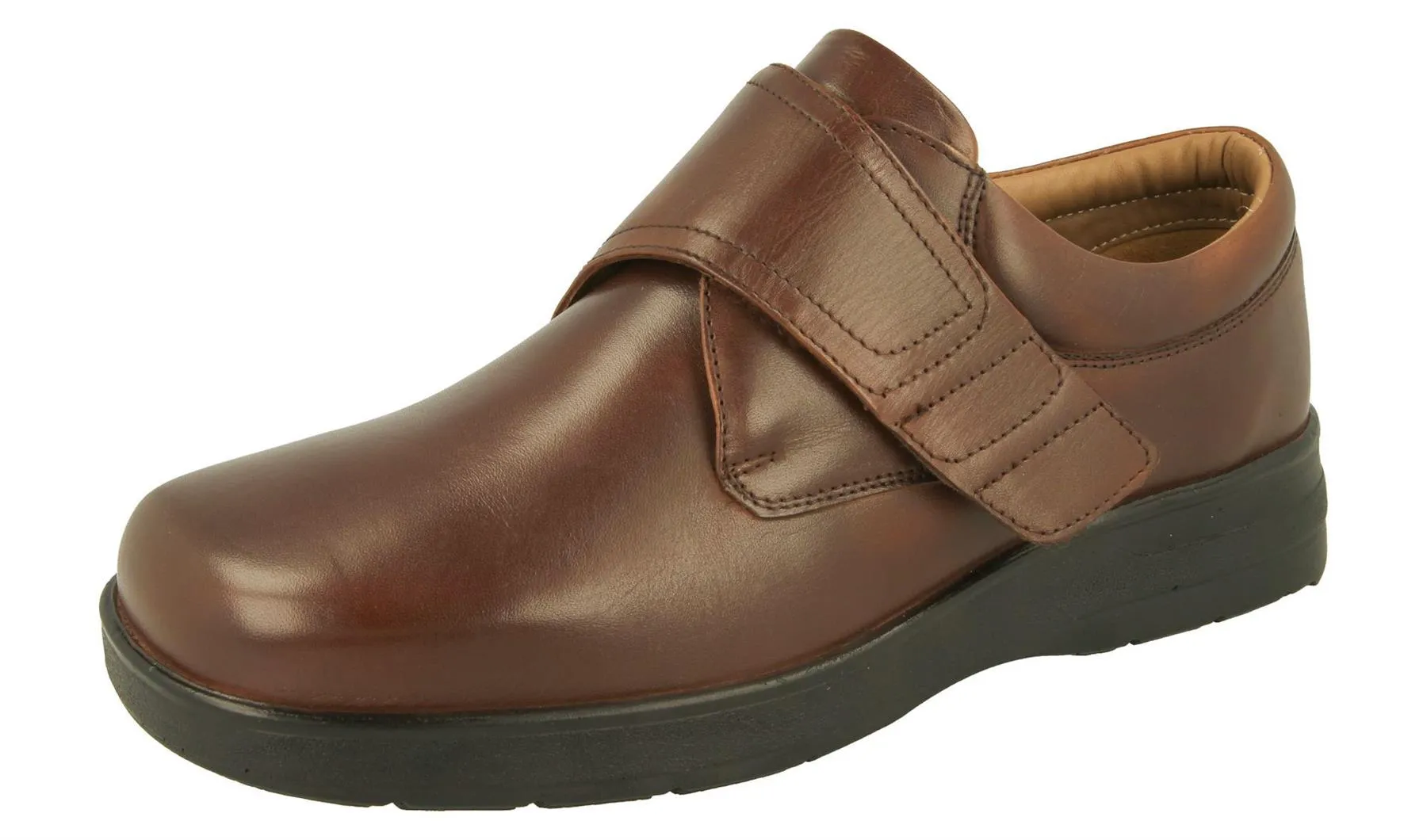 DB Shoes Women's Wide Fit (2V) Benny Shoes in Brown, Size 6 to 14
