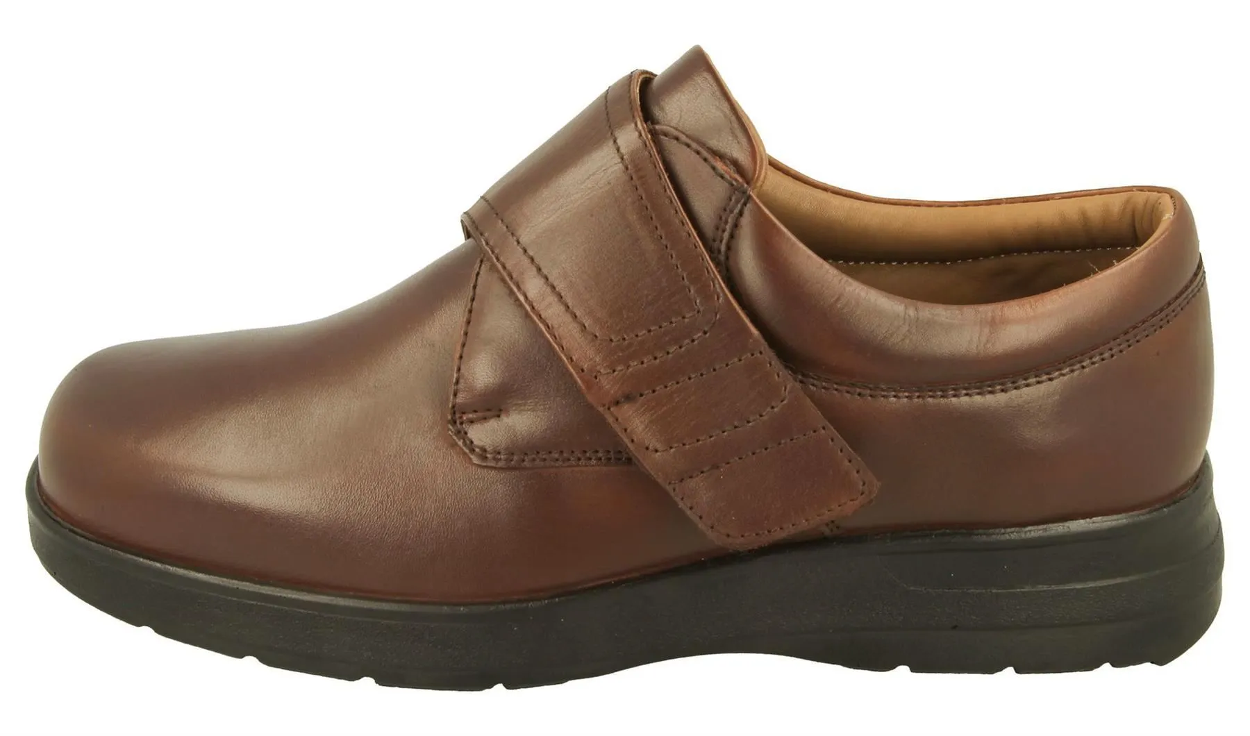DB Shoes Women's Wide Fit (2V) Benny Shoes in Brown, Size 6 to 14