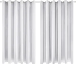 Deconovo Super Soft Solid Eyelet Thermal Insulated Blackout Curtains for Bedroom, 90" Width x72 Drop, 1 Pair, Silver Grey new but no original packaging