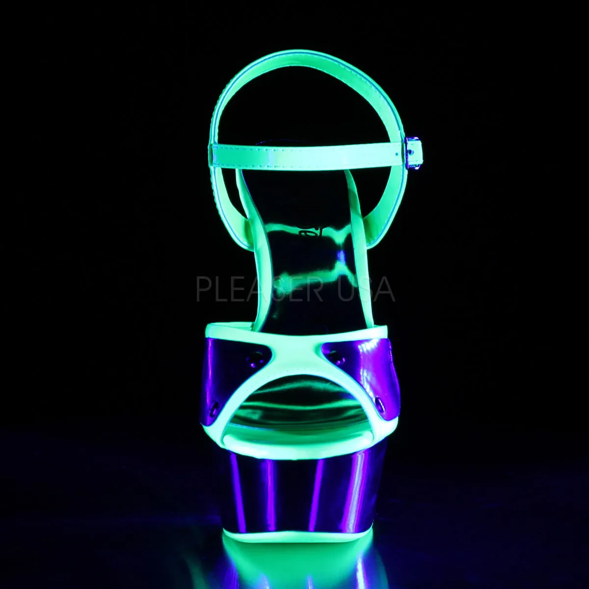 DELIGHT-609NC  Neon Green/Silver Chrome