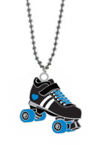 Derby Star Skate Necklaces (Pink or Purple Glitter)