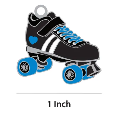 Derby Star Skate Necklaces (Pink or Purple Glitter)