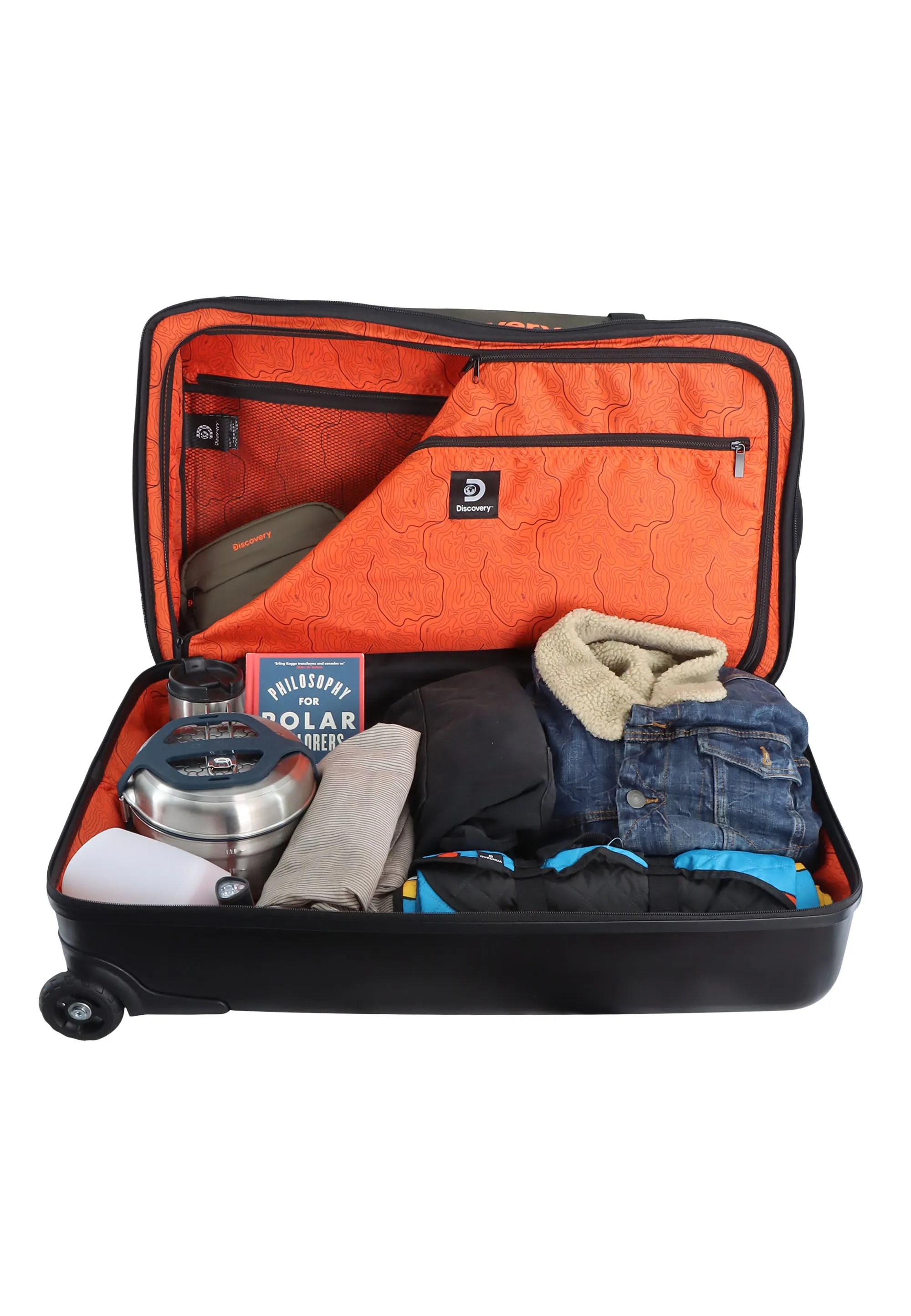 Discovery Camp Soft Luggage / Trolley / Wheel Bag Khaki