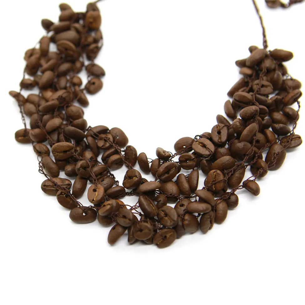 Earthy: Coffee Beans Necklace Set
