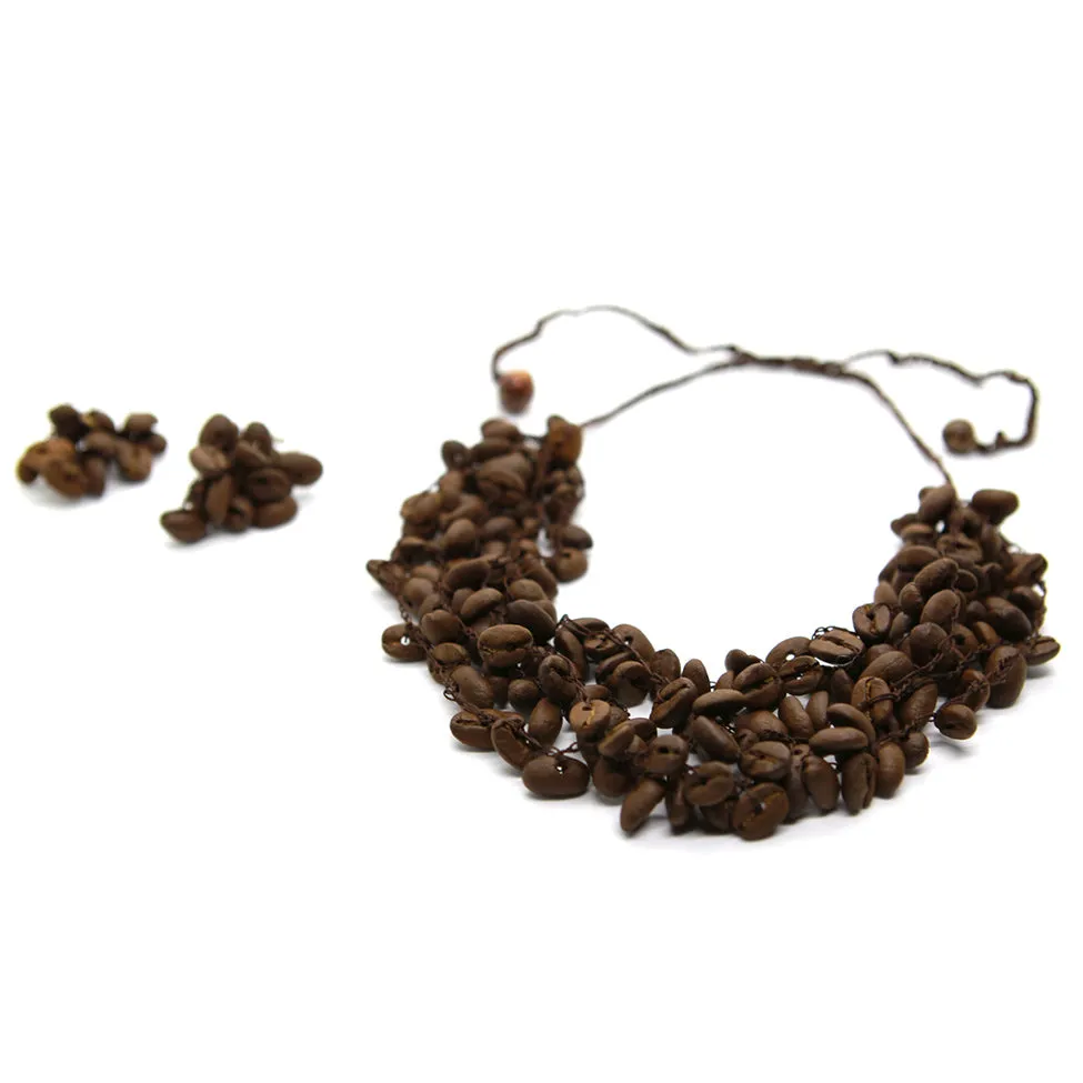 Earthy: Coffee Beans Necklace Set