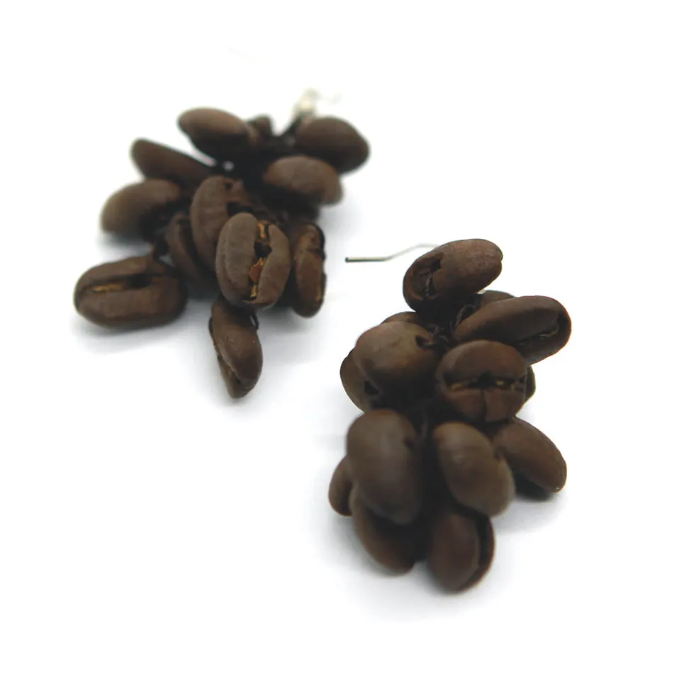 Earthy: Long Coffee Beans Necklace Set