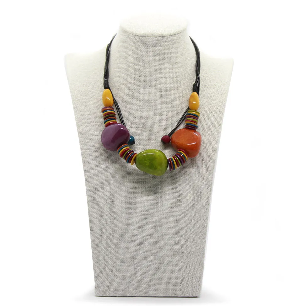 Earthy: PGO 3-Tagua Heart Necklace Set