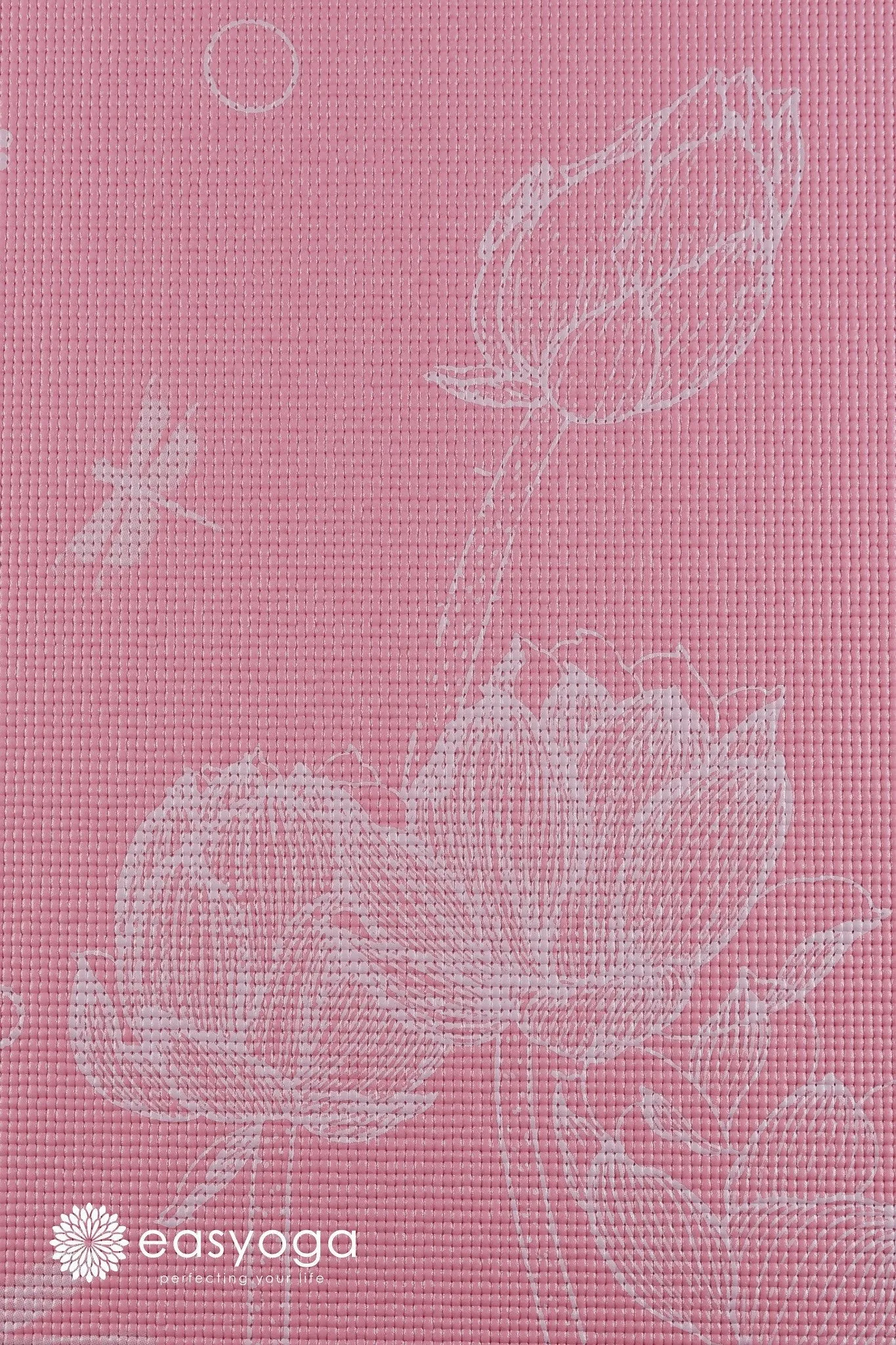 easyoga Premium Oriental Floral Yoga Mat - R2 Pink