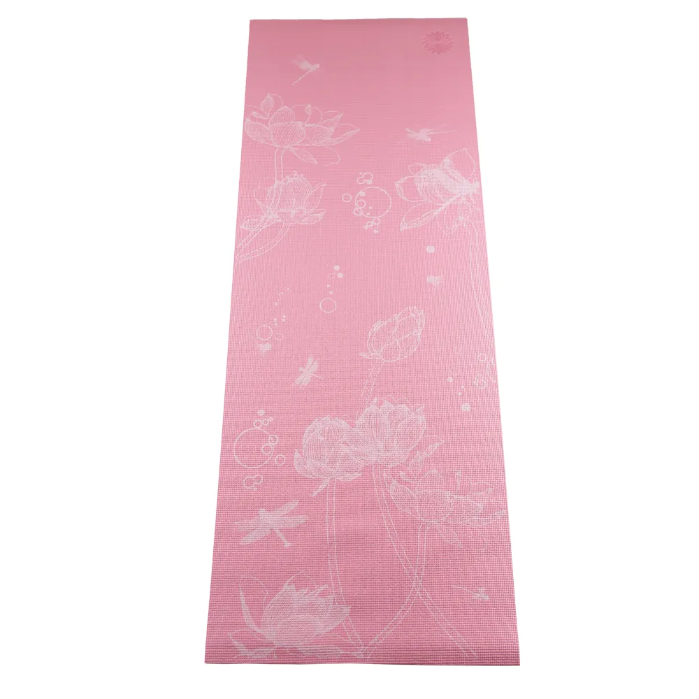 easyoga Premium Oriental Floral Yoga Mat - R2 Pink