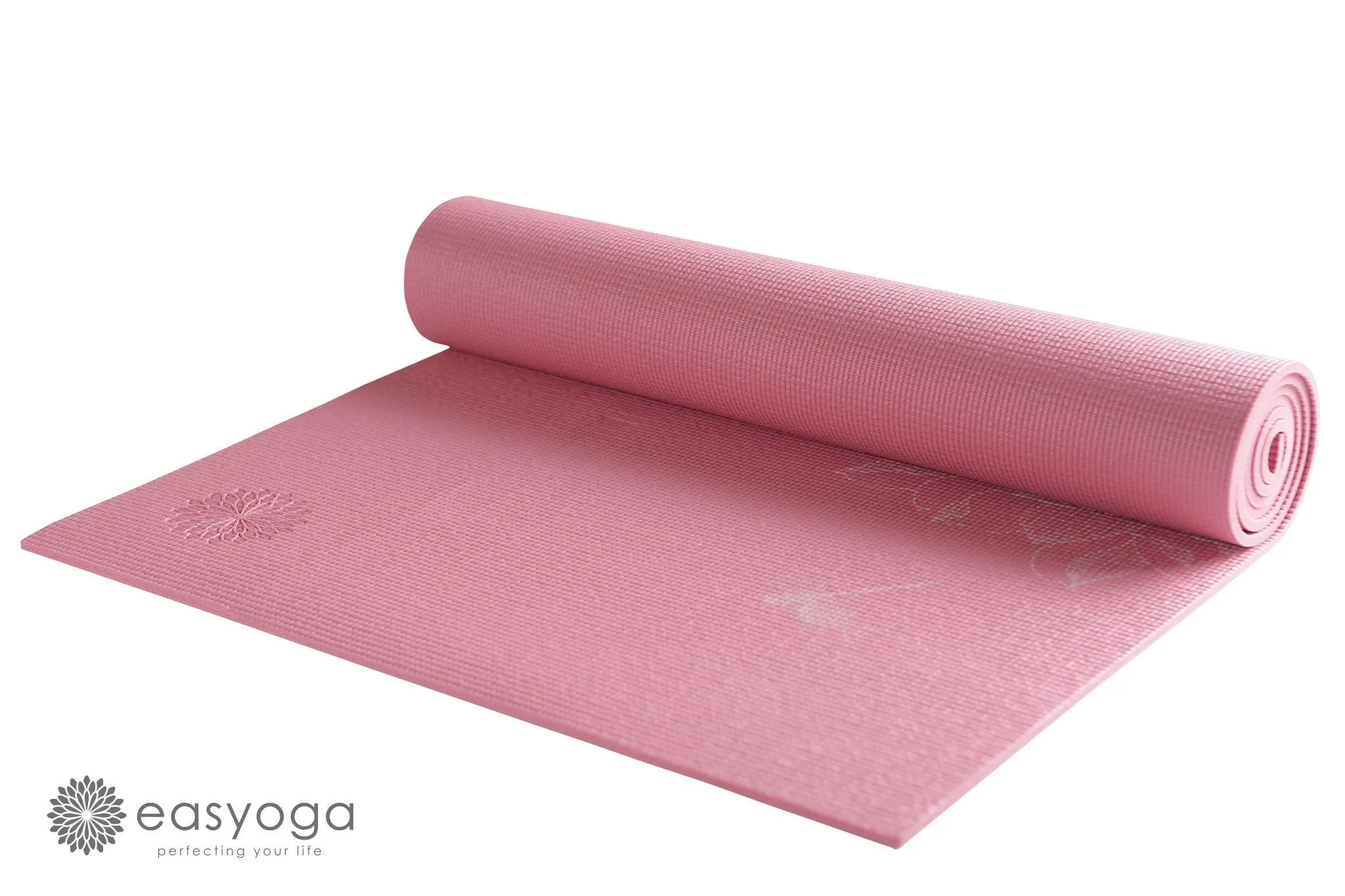 easyoga Premium Oriental Floral Yoga Mat - R2 Pink