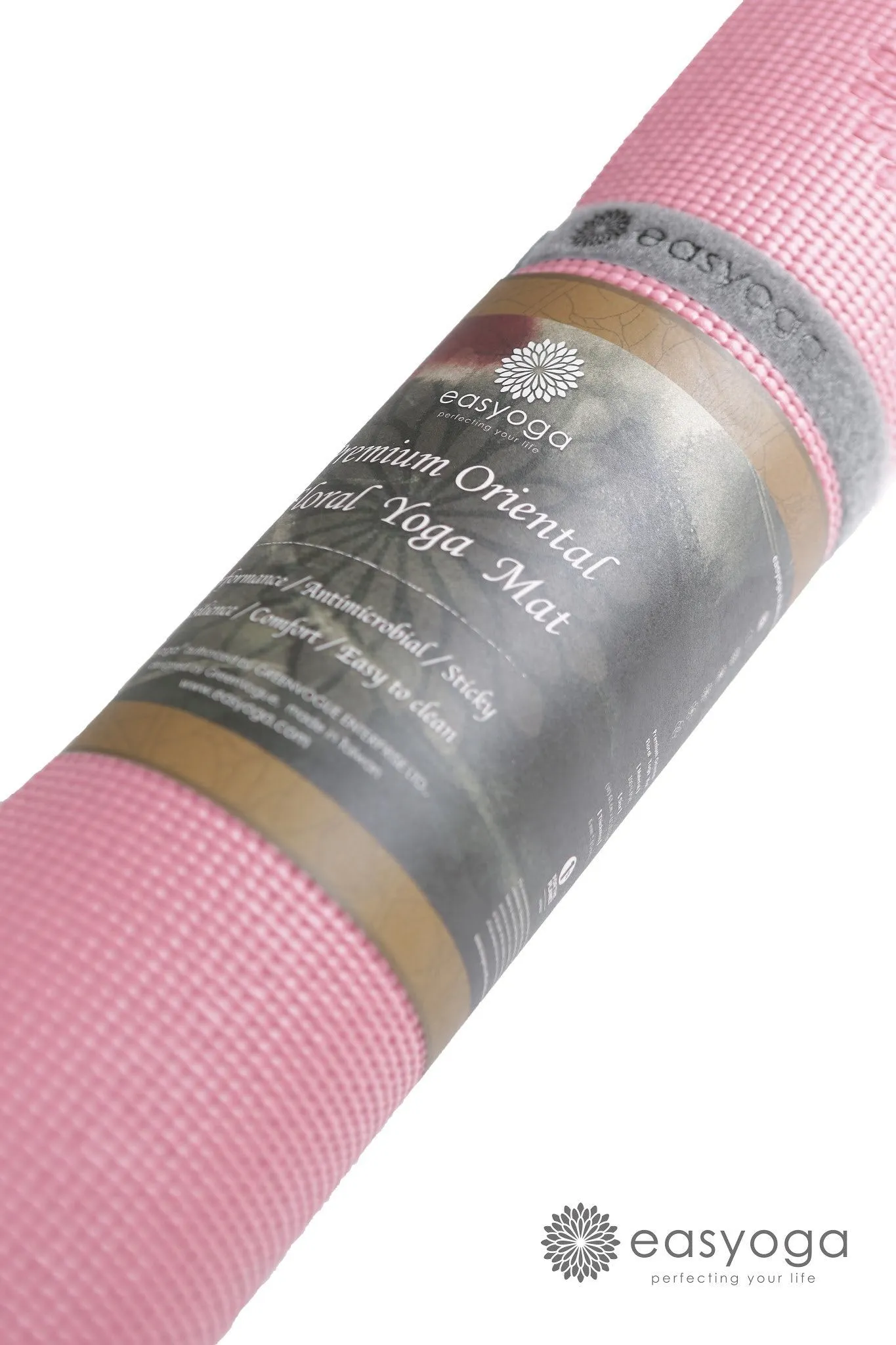 easyoga Premium Oriental Floral Yoga Mat - R2 Pink