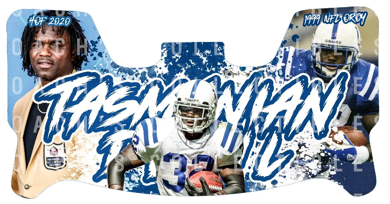 Edgerrin James Custom Visor for Any Full Size Riddell Helmet (Universal Fit)