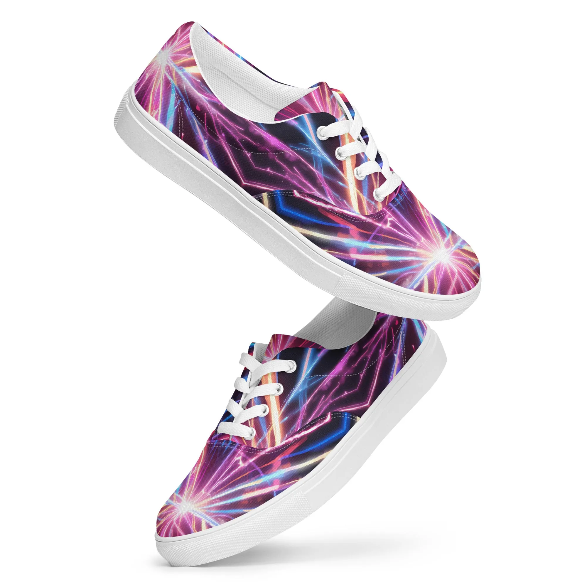 EDM Men’s lace-up canvas shoes - Free Delivery! Rock / Metal / Electronic / EDM / Underground - Alternative Apparel and Merch Only from Phase B Records.