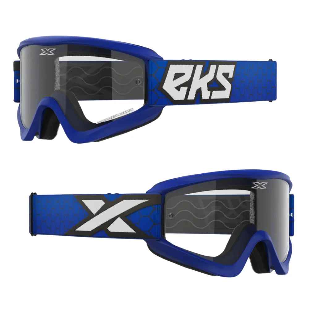 EKS Gox Flat Out Royal Blue Clear Goggle