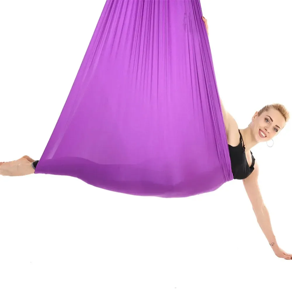 Elevate Your Fitness Routine with Our 4*2.8m Gym Home Fitness Nylon Aerial Silk Yoga Hammock!