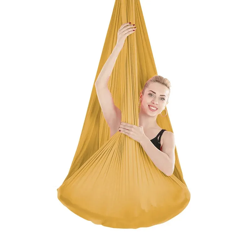 Elevate Your Fitness Routine with Our 4*2.8m Gym Home Fitness Nylon Aerial Silk Yoga Hammock!