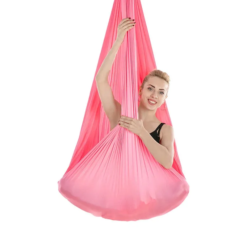 Elevate Your Fitness Routine with Our 4*2.8m Gym Home Fitness Nylon Aerial Silk Yoga Hammock!