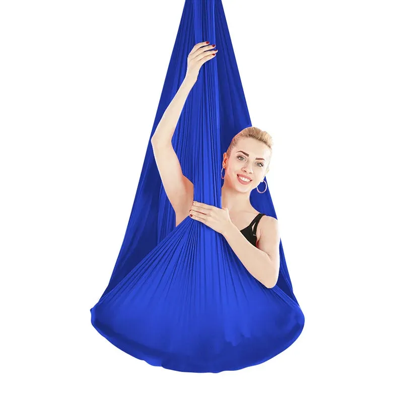 Elevate Your Fitness Routine with Our 4*2.8m Gym Home Fitness Nylon Aerial Silk Yoga Hammock!