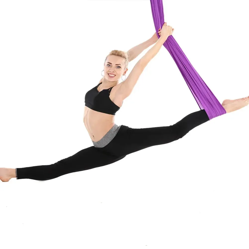 Elevate Your Fitness Routine with Our 4*2.8m Gym Home Fitness Nylon Aerial Silk Yoga Hammock!