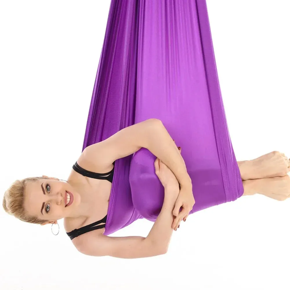 Elevate Your Fitness Routine with Our 4*2.8m Gym Home Fitness Nylon Aerial Silk Yoga Hammock!