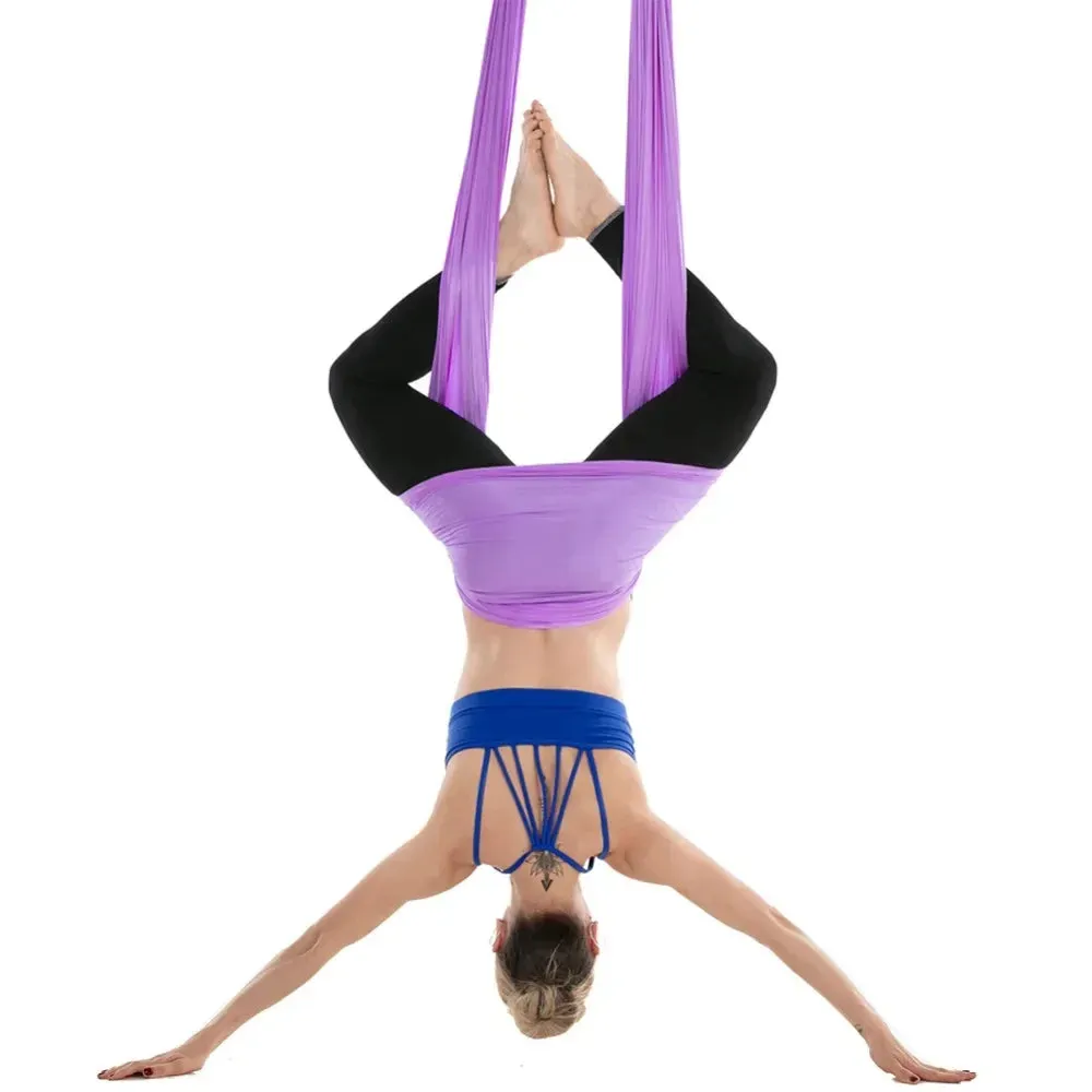 Elevate Your Fitness Routine with Our 4*2.8m Gym Home Fitness Nylon Aerial Silk Yoga Hammock!