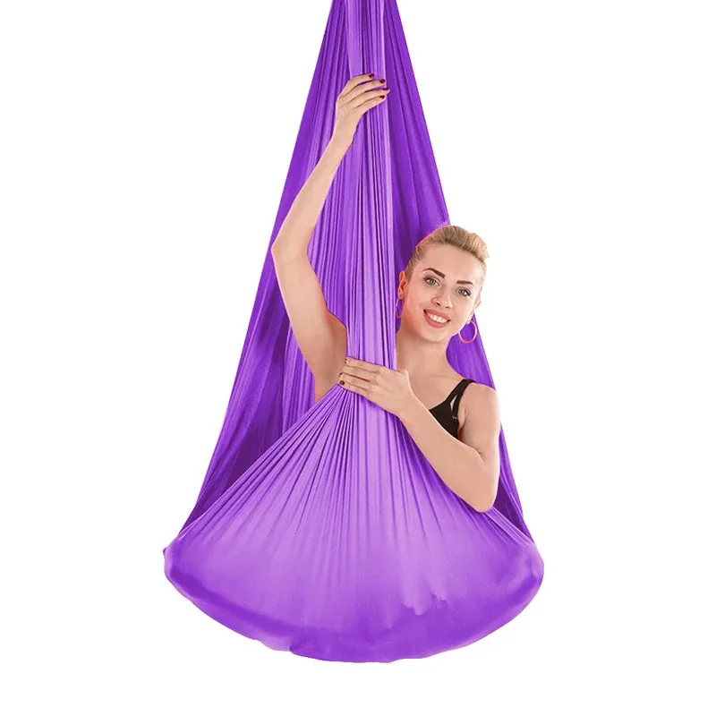 Elevate Your Fitness Routine with Our 4*2.8m Gym Home Fitness Nylon Aerial Silk Yoga Hammock!