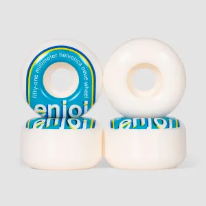 Enjoi Helvetica Neue Skateboard Wheels Blue 51mm