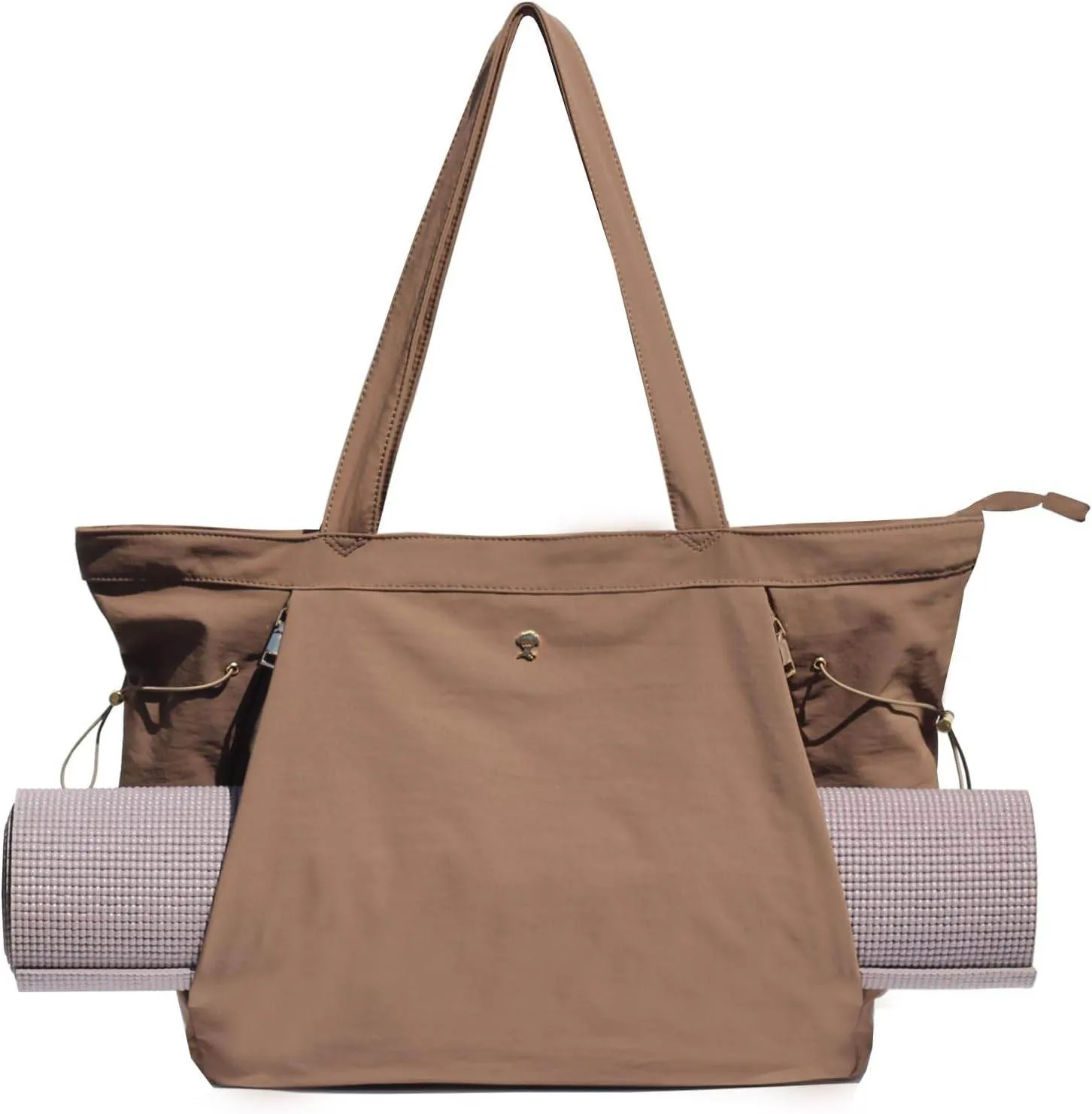 ESVAN Yoga Tote Bag for Women Shoulder Bags Drawstring for Office Workout Travel Carryall Pilates Gym and Beach