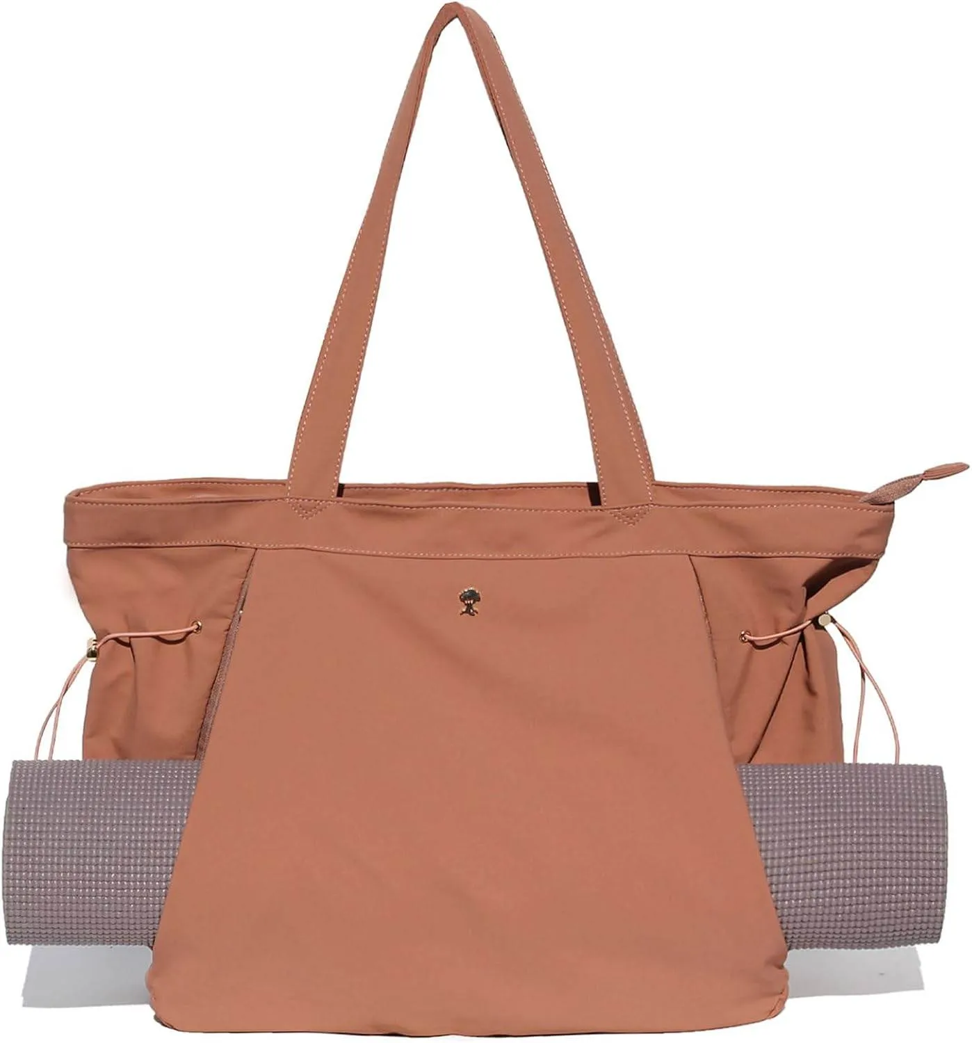 ESVAN Yoga Tote Bag for Women Shoulder Bags Drawstring for Office Workout Travel Carryall Pilates Gym and Beach