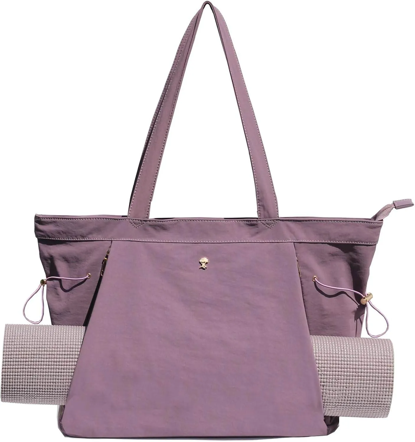 ESVAN Yoga Tote Bag for Women Shoulder Bags Drawstring for Office Workout Travel Carryall Pilates Gym and Beach