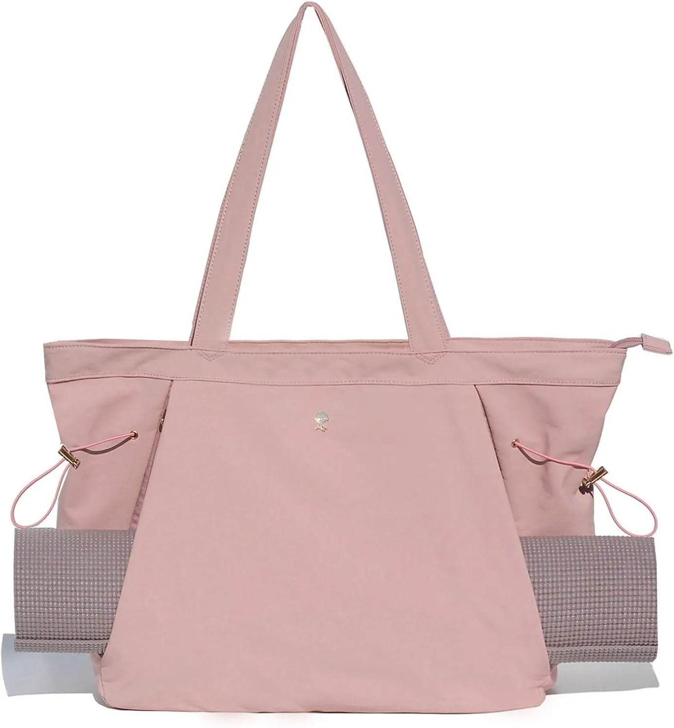 ESVAN Yoga Tote Bag for Women Shoulder Bags Drawstring for Office Workout Travel Carryall Pilates Gym and Beach