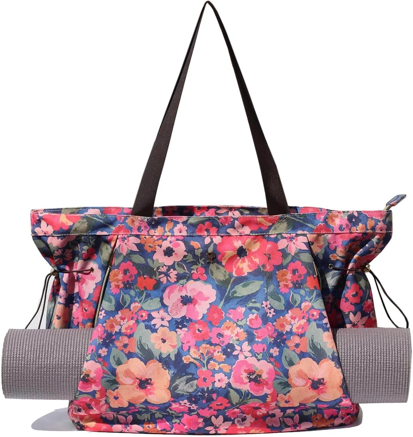 ESVAN Yoga Tote Bag for Women Shoulder Bags Drawstring for Office Workout Travel Carryall Pilates Gym and Beach