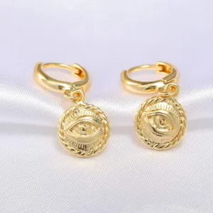 Evil Eye 18k plated Gold Earrings