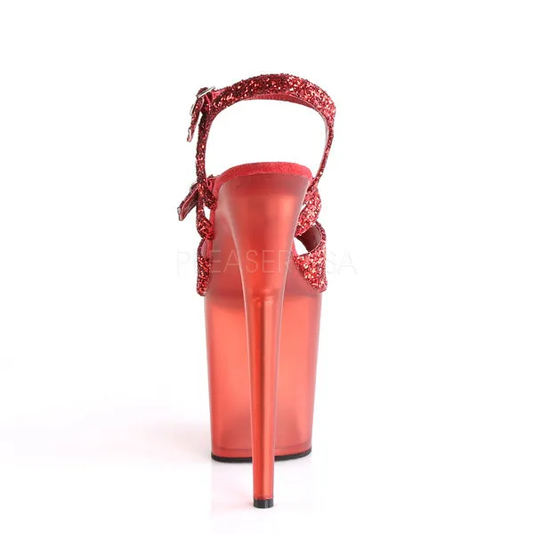 FLAMINGO-874  Red Glitter/Frosted Red