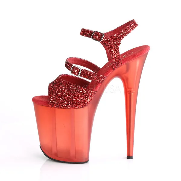 FLAMINGO-874  Red Glitter/Frosted Red