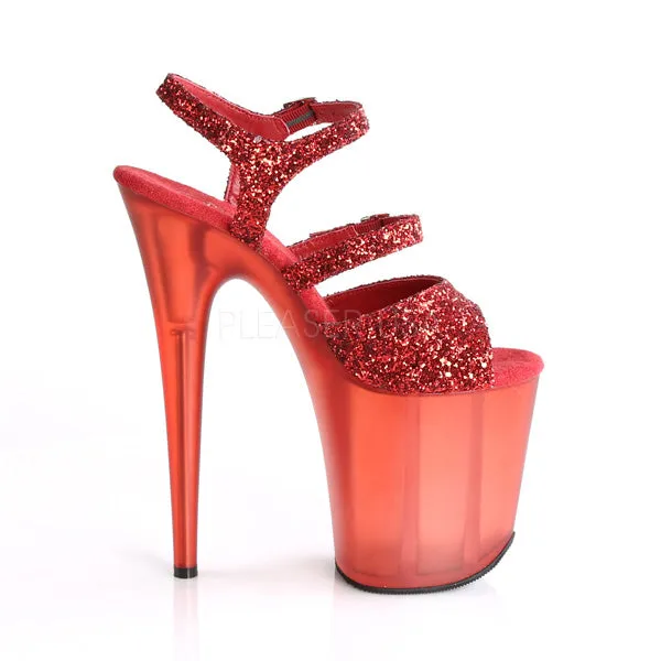 FLAMINGO-874  Red Glitter/Frosted Red