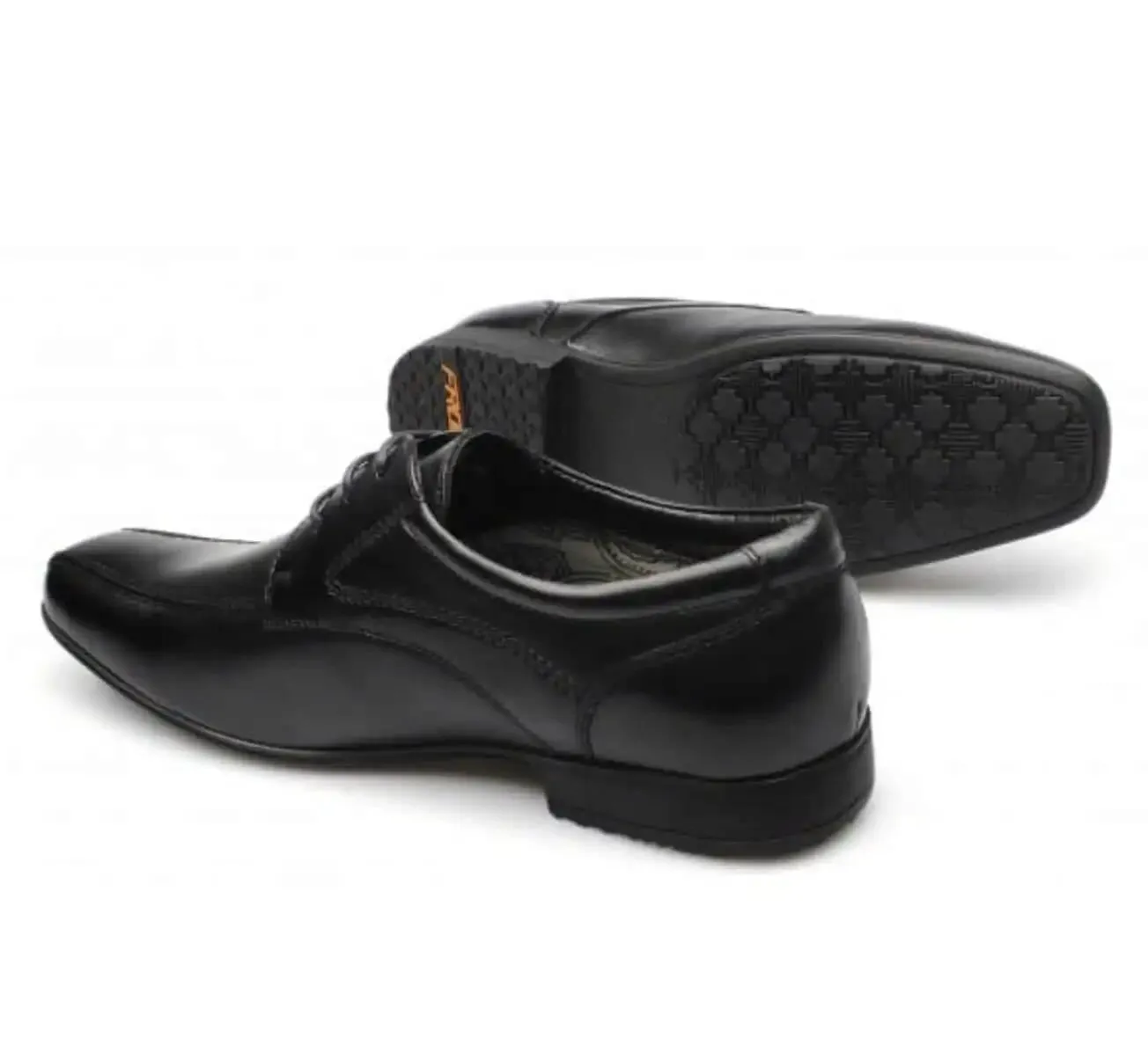 Front Men's Snowden Black Leather Formal Dress Shoes