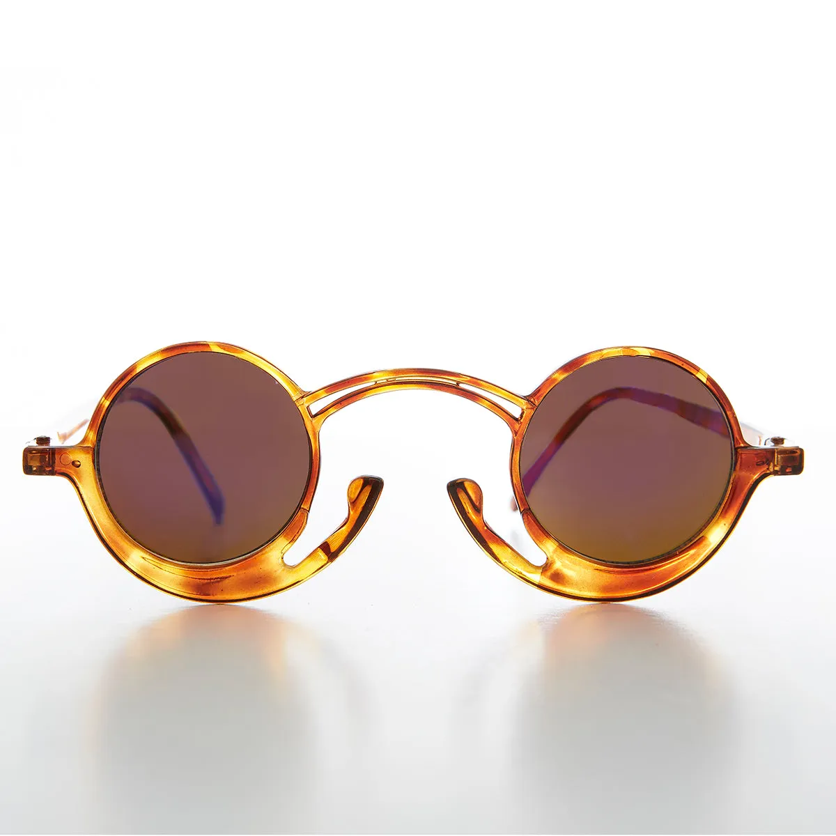 Funky Round Unique Steampunk Sunglasses - Pepe