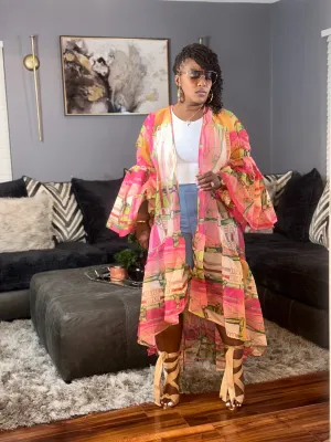 Glam Tropic Kimono (Pink)