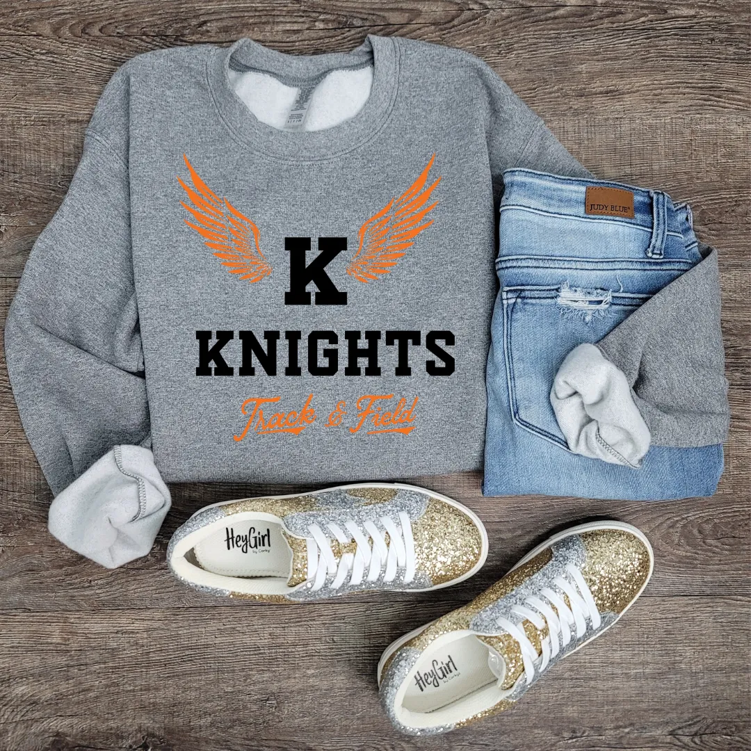 Hazel Blues® |  Custom Track & Field with Wings: SWEATSHIRT