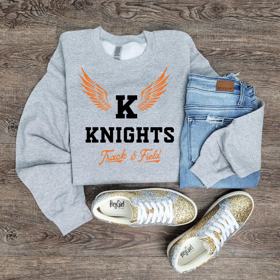 Hazel Blues® |  Custom Track & Field with Wings: SWEATSHIRT