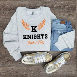 Hazel Blues® |  Custom Track & Field with Wings: SWEATSHIRT