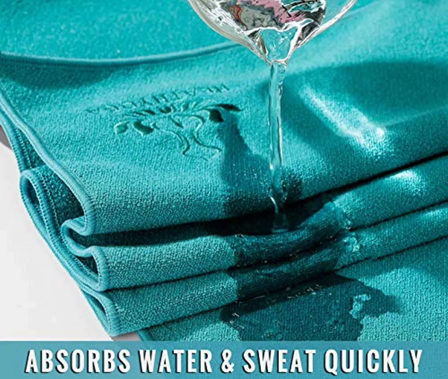 Heathyoga toalla de yoga antideslizante para yoga, esterilla de yoga con agarre de silicona y botella de spray gratis, toalla de microfibra para Bikram, yoga caliente, pilates y fitness