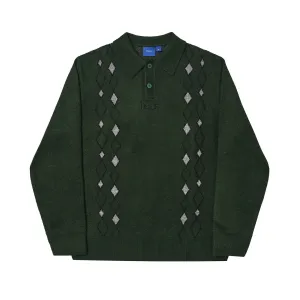 Helas Apres-Ski Polo Knit Sweatshirt Green