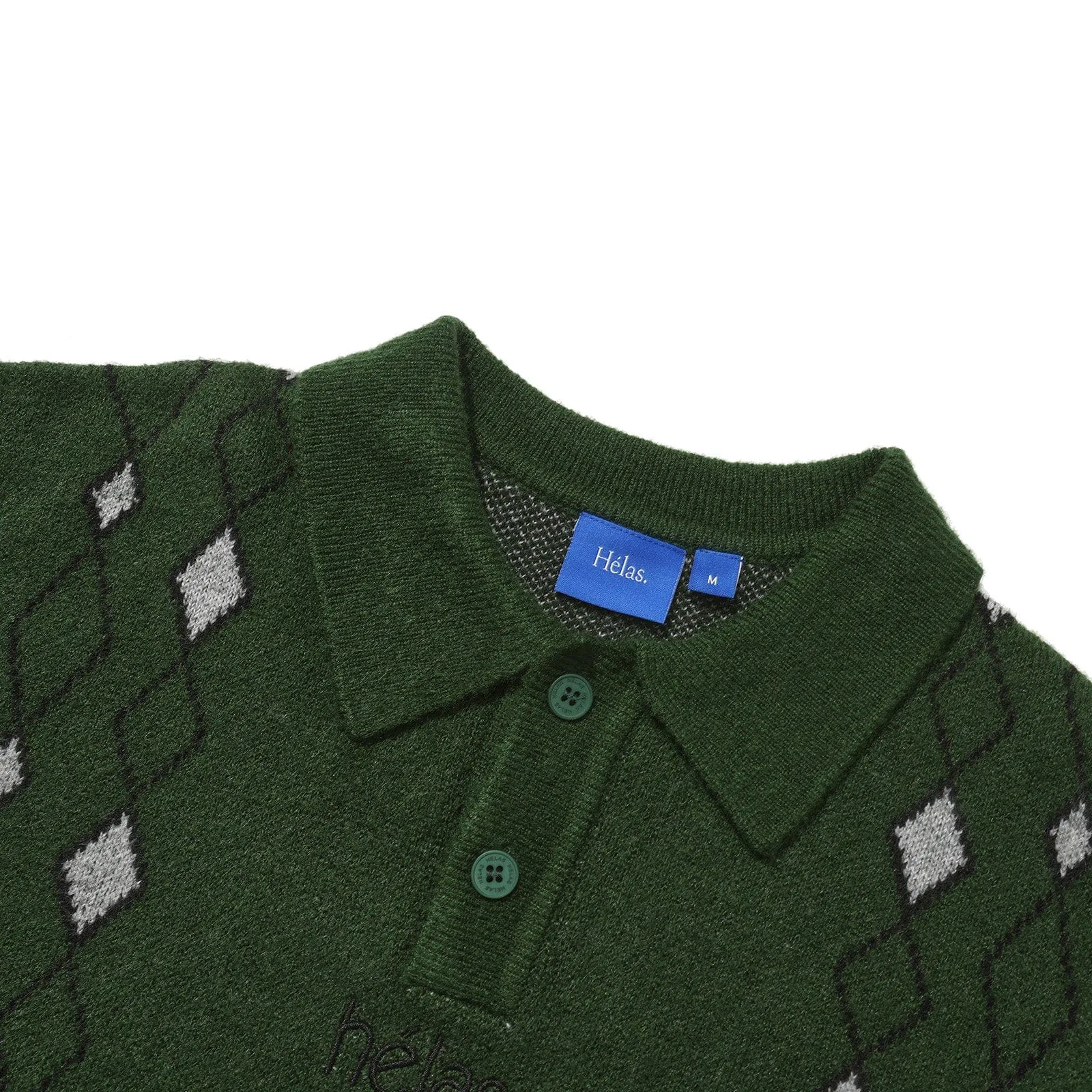 Helas Apres-Ski Polo Knit Sweatshirt Green