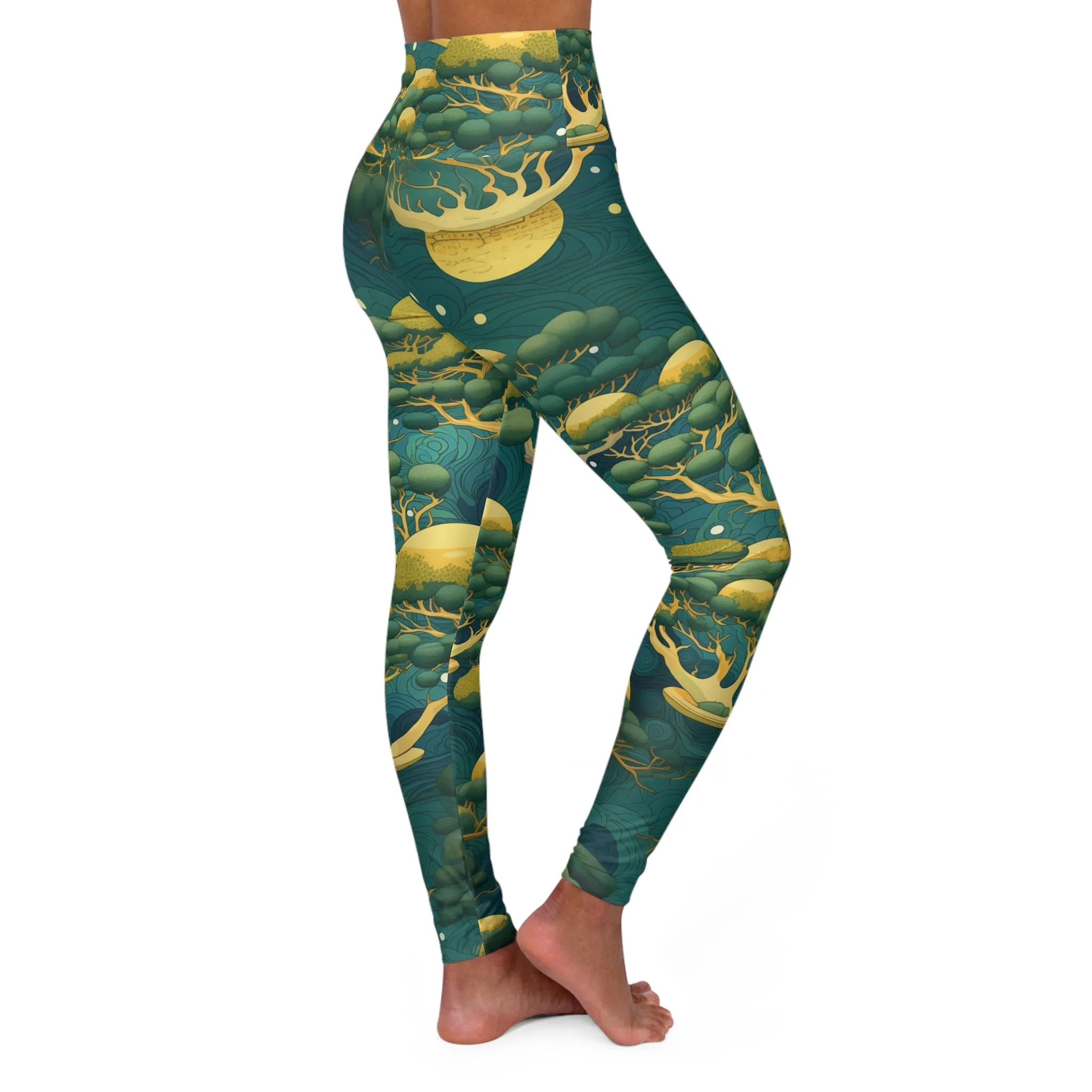 High Waisted Leggings - Desislava Vienna Bonsai