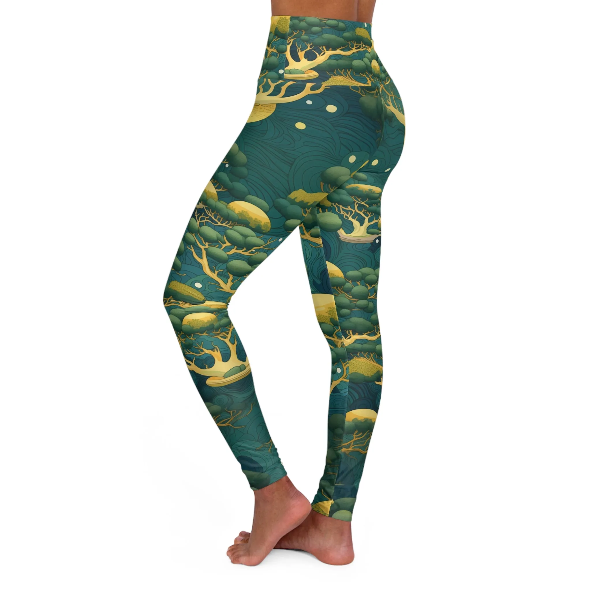 High Waisted Leggings - Desislava Vienna Bonsai