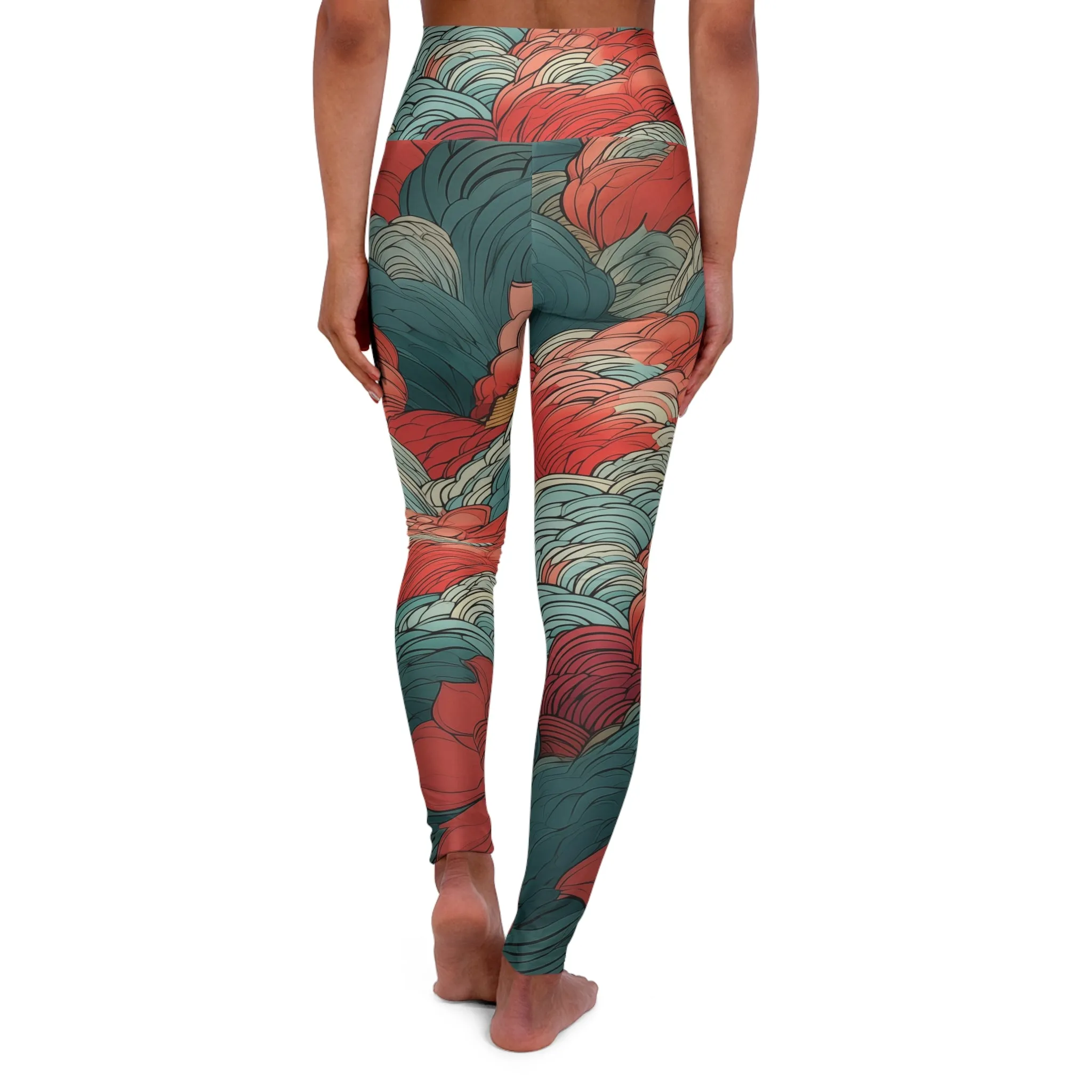 High Waisted Leggings - Utagawa Flora