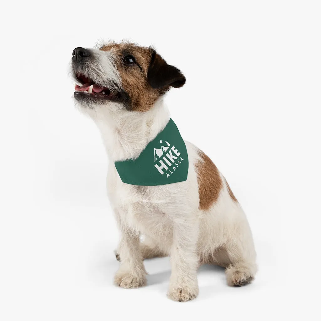 Hike Alaska Pet Bandana Collar - Green